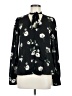 Lulus 100% Polyester Floral Black Long Sleeve Blouse Size S - photo 1