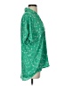 CAbi 100% Polyester Stars Green Short Sleeve Blouse Size S - photo 4
