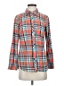 Talbots 100% Cotton Plaid Orange Long Sleeve Button-Down Shirt Size S - photo 1