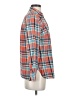Talbots 100% Cotton Plaid Orange Long Sleeve Button-Down Shirt Size S - photo 4