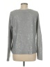 Sparkle & Fade 100% Acrylic Metallic Silver Pullover Sweater Size M - photo 2