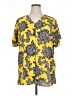 Catherines Paisley Yellow Short Sleeve Blouse Size 0X - photo 1