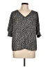 Maison d' Amelie 100% Polyester Black 3/4 Sleeve Blouse Size L - photo 1