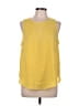 Madison 100% Polyester Yellow Sleeveless Blouse Size L - photo 1