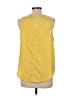 Madison 100% Polyester Yellow Sleeveless Blouse Size L - photo 2
