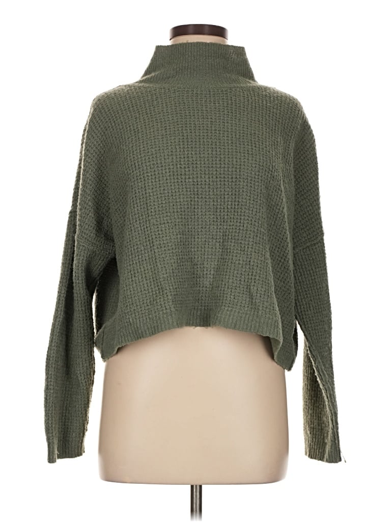 Pre-owned By Together Turtleneck Sweater In Green