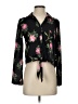 Ten Sixty Sherman 100% Polyester Floral Black Long Sleeve Blouse Size XS - photo 1