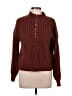 Pink Rose 100% Polyester Brown Pullover Sweater Size L - photo 1