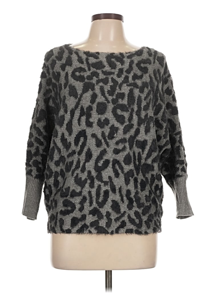 Pre-owned Jennifer Lopez Pullover Sweater In Gray