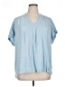 Nine West Blue Short Sleeve Blouse Size XL - photo 1