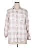 C&C California Checkered-gingham Pink Long Sleeve Blouse Size XL - photo 1