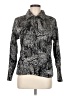 Unbranded Paisley Silver Long Sleeve Button-Down Shirt Size M (estimated) - photo 1
