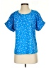MELLODAY Stars Blue Short Sleeve Top Size S - photo 1