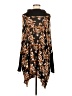 Joseph A. 100% Rayon Brown Black Poncho Size 2 - photo 1