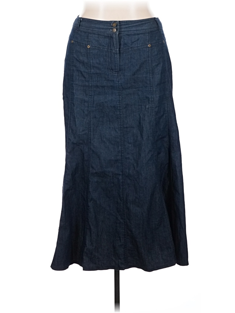 Pre-owned Larry Levine Denim Skirt In Blue