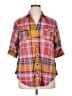 Assorted Brands 100% Polyester Plaid Pink 3/4 Sleeve Blouse Size 1X - photo 1