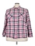 Ruff Hewn 100% Cotton Plaid Pink Long Sleeve Button-Down Shirt Size 3X - photo 1