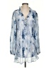 SkyLar Rose 100% Polyester Tie-dye Blue Casual Dress Size S - photo 1