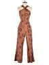 Eva Franco Aztec Or Tribal Print Graphic Brown Jumpsuit Size 2 - photo 1