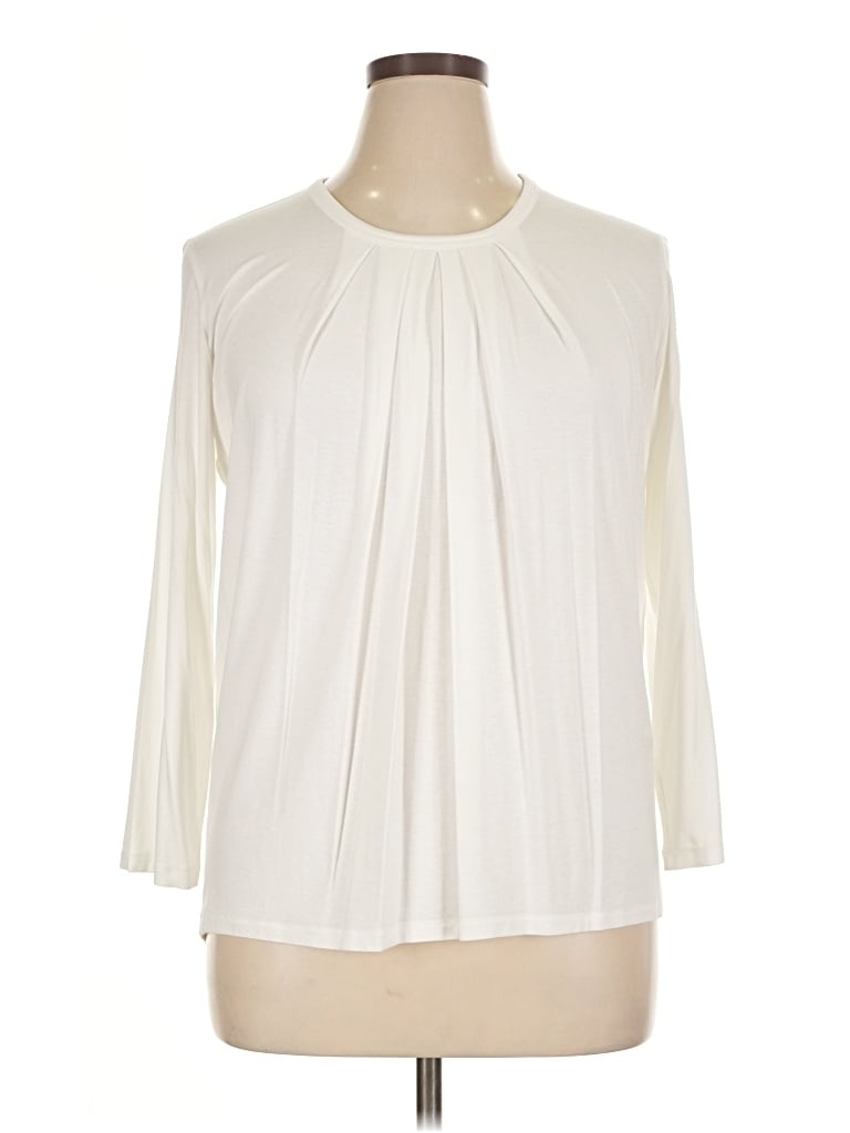 Pre-owned Weekend Max Mara 3/4 Sleeve T-shirt In Ivory