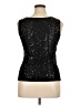 Sequin 100% Rayon Black Sleeveless Top Size XL - photo 2