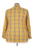 Eye Candy 100% Polyester Plaid Yellow Long Sleeve Blouse Size 3X - photo 2