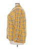 Eye Candy 100% Polyester Plaid Yellow Long Sleeve Blouse Size 3X - photo 5