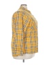 Eye Candy 100% Polyester Plaid Yellow Long Sleeve Blouse Size 3X - photo 4