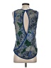 Harlowe & Graham 100% Polyester Floral Graphic Blue Sleeveless Top Size XS - photo 2
