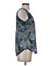 Harlowe & Graham 100% Polyester Floral Graphic Blue Sleeveless Top Size XS - photo 4
