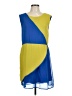 Addison 100% Polyester Color Block Blue Casual Dress Size L (estimated) - photo 1