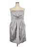 Snap 100% Polyester Metallic Silver Cocktail Dress Size 22W - photo 1