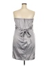 Snap 100% Polyester Metallic Silver Cocktail Dress Size 22W - photo 2