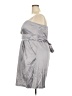 Snap 100% Polyester Metallic Silver Cocktail Dress Size 22W - photo 5