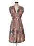Veronica M. Paisley Gray Casual Dress Size M - photo 1