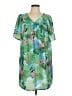 Anthony Richards 100% Polyester Tropical Green Casual Dress Size L - photo 1