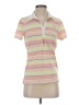 Puma 100% Polyester Stripes Pink Short Sleeve Polo Size S - photo 1