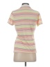 Puma 100% Polyester Stripes Pink Short Sleeve Polo Size S - photo 2