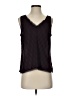 Halogen 100% Polyester Black Burgundy Sleeveless Blouse Size S - photo 1