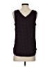 Halogen 100% Polyester Black Burgundy Sleeveless Blouse Size S - photo 2