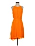 SALTY 100% Polyester Solid Orange Cocktail Dress Size S (estimated) - photo 1