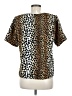 Jaclyn Smith 100% Polyester Animal Print Brown Short Sleeve Blouse Size M - photo 2