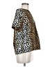Jaclyn Smith 100% Polyester Animal Print Brown Short Sleeve Blouse Size M - photo 4
