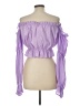 Shein 100% Polyester Purple Long Sleeve Blouse Size L - photo 2