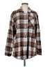 Adora Plaid Brown Long Sleeve Blouse Size M - photo 1