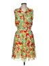 CAbi 100% Polyester Tropical Floral Multi Color Green Casual Dress Size M - photo 1