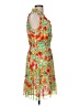 CAbi 100% Polyester Tropical Floral Multi Color Green Casual Dress Size M - photo 4