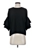 Zara 100% Polyester Black Short Sleeve Top Size XS - photo 1