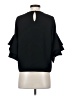 Zara 100% Polyester Black Short Sleeve Top Size XS - photo 2