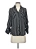 Express Outlet 100% Polyester Stripes Black 3/4 Sleeve Blouse Size XS - photo 1
